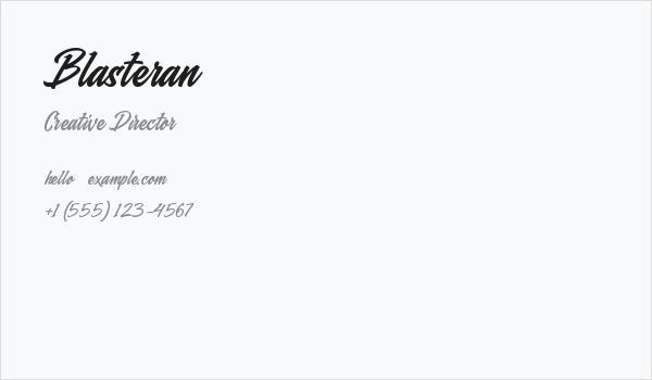 Blasteran Business Card