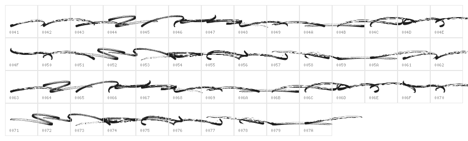 BlastimoSwash-Regular Character Map