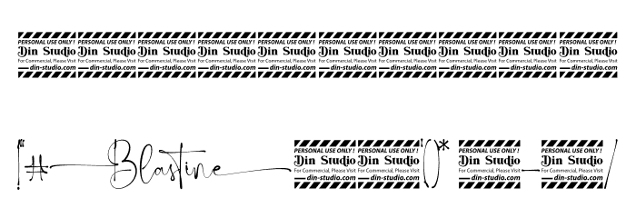 Blastine personal use Font OTHER CHARS
