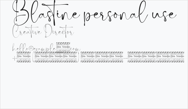 Blastine personal use Business Card