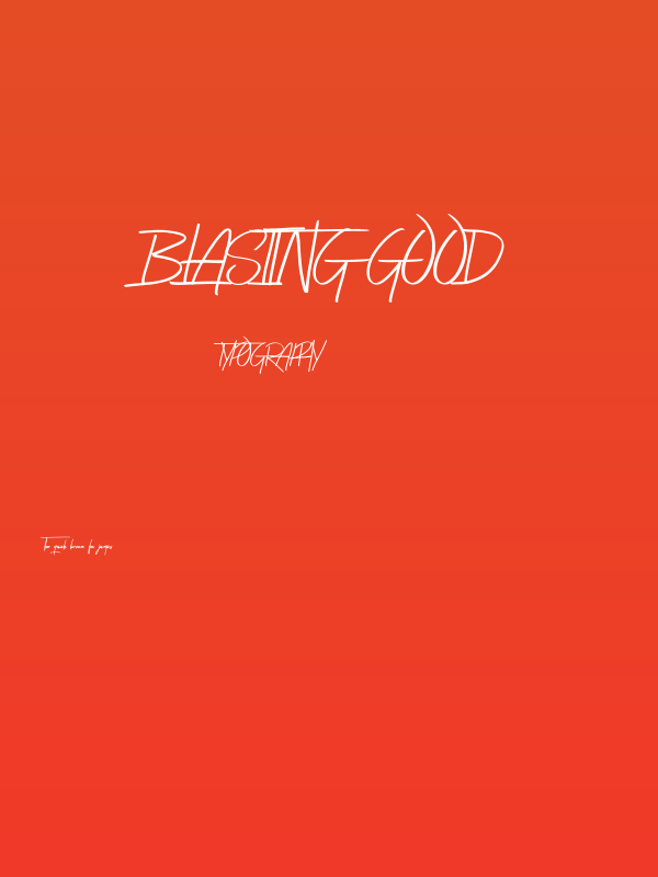 Blasting Good Poster