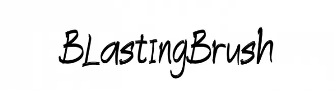 BlastingBrush  नि: शुल्क फ़ॉन्ट्स डाउनलोड