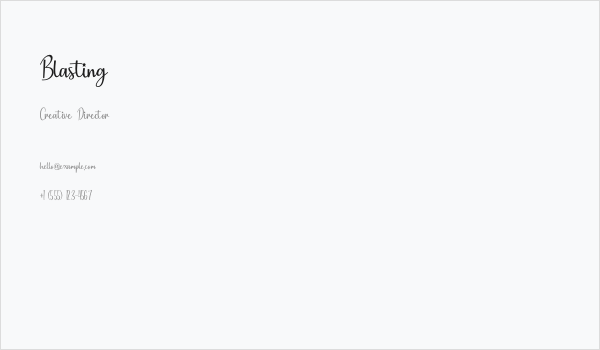 Blasting Business Card