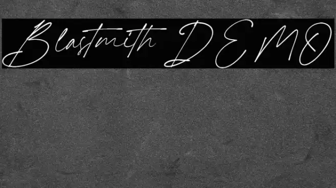 Blastmith DEMO Font examples