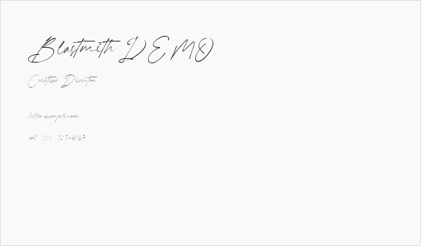 Blastmith DEMO Business Card