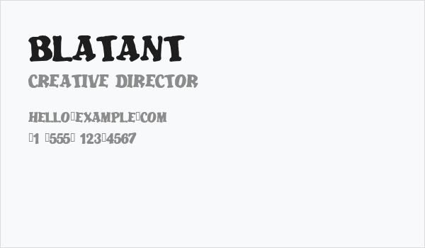 Blatant Business Card
