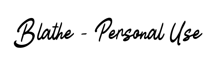 Blathe - Personal Use  font caratteri gratis