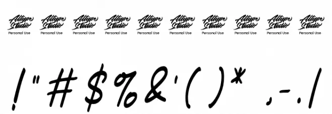 Blathe - Personal Use Font OTHER CHARS