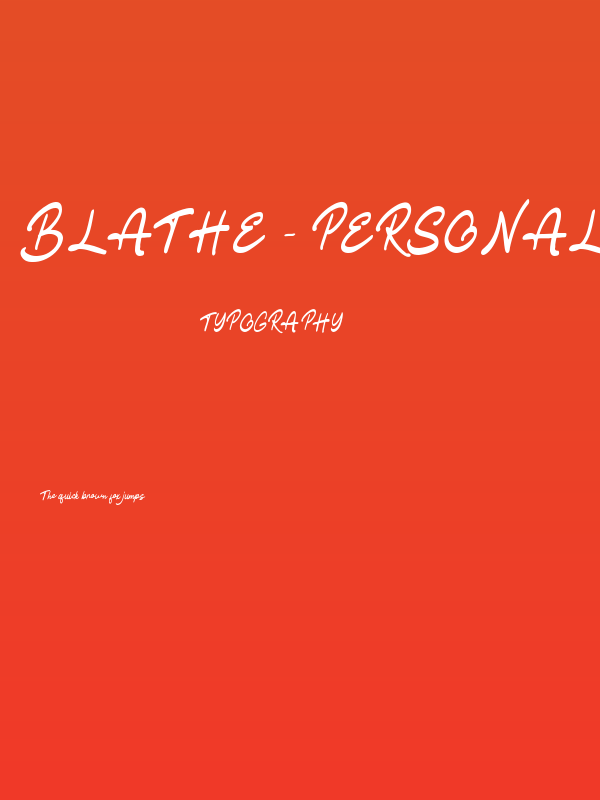 Blathe - Personal Use Poster