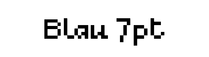 Blau 7pt  baixar fontes gratis