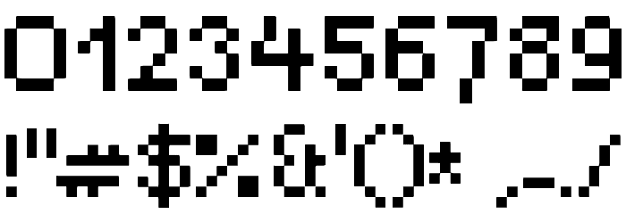 Blau 7pt Font OTHER CHARS