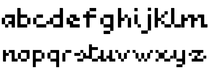 Blau 7pt Font LOWERCASE