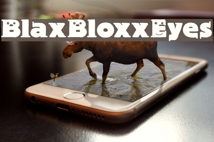 BlaxBloxxEyes Font examples