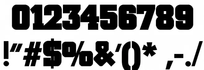 BlaxSlabXXL Font OTHER CHARS