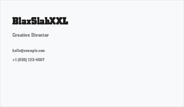 BlaxSlabXXL Business Card