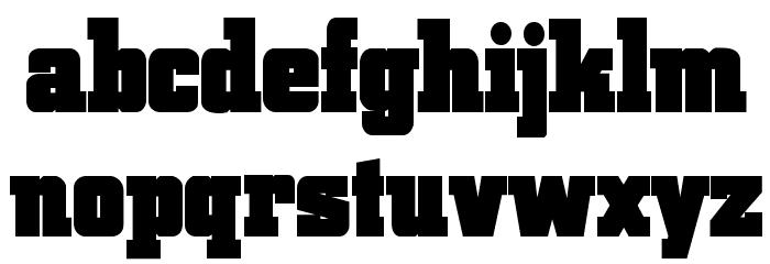 BlaxSlabXXL Font LOWERCASE