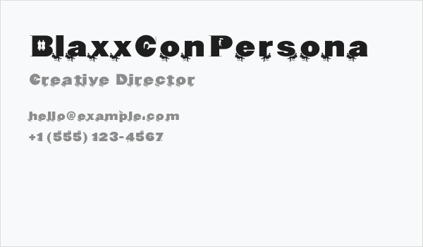 BlaxxConPersona Business Card