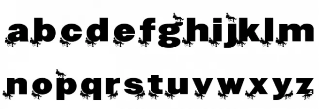 BlaxxConPersona Schriftart Kleinbuchstaben