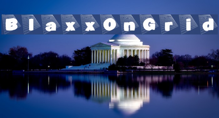 BlaxxOnGrid Font examples