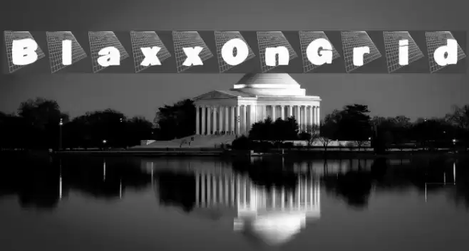 BlaxxOnGrid Font examples