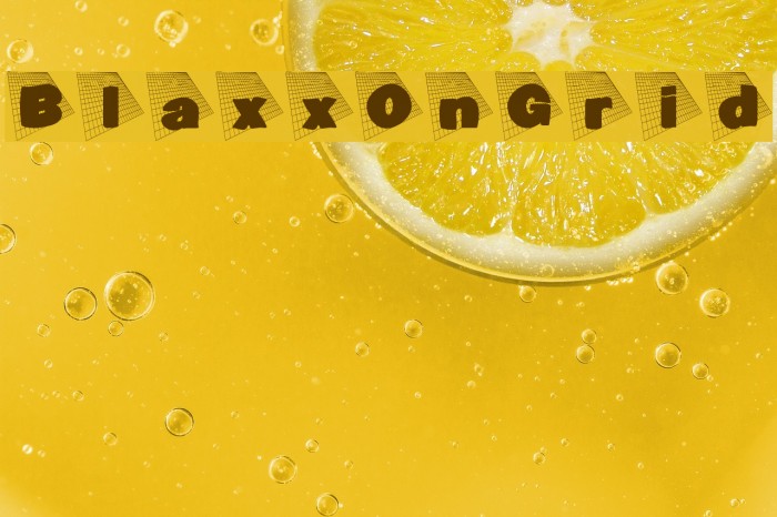 BlaxxOnGrid Font examples