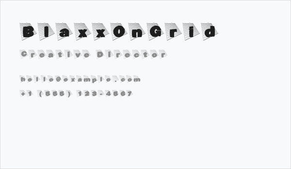 BlaxxOnGrid Business Card