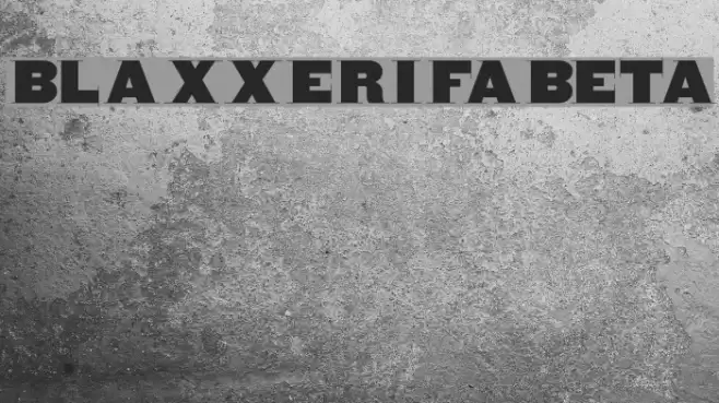 BlaxxerifaBeta Font examples