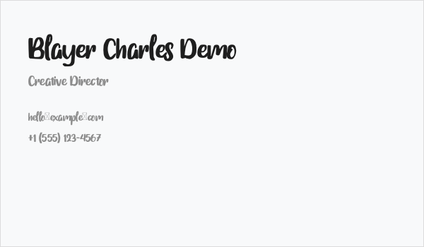 Blayer Charles Demo Business Card