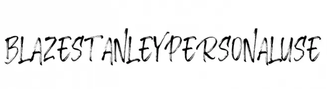 Blaze Stanley Personal Use  Frei Schriftart Herunterladen