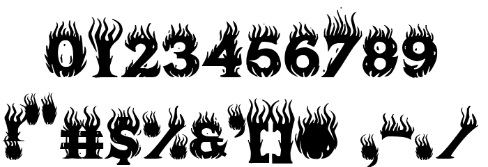 Blaze of Glory Font Alte caractere