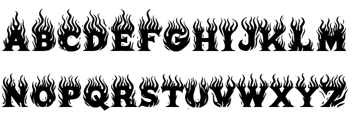 Blaze of Glory Font Litere mici