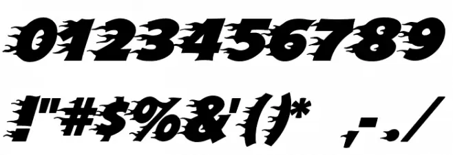 Blazed Font OTHER CHARS