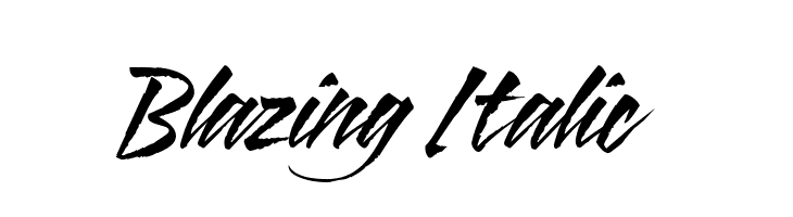 Blazing Italic Font