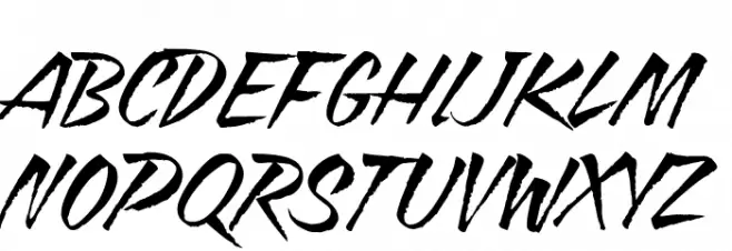 Blazing Italic Caratteri MAIUSCOLE