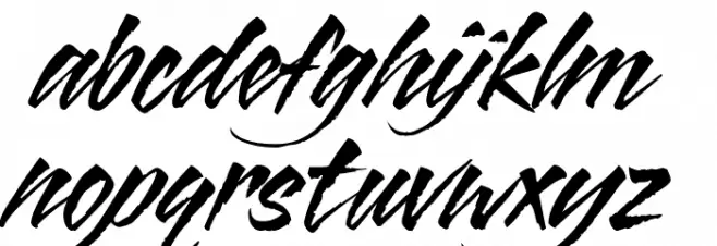 Blazing Italic Font LOWERCASE