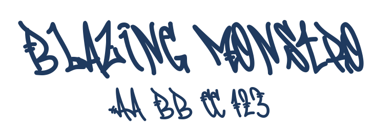 Blazing Monstro Font Preview