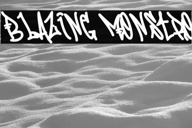 Blazing Monstro फ़ॉन्ट examples