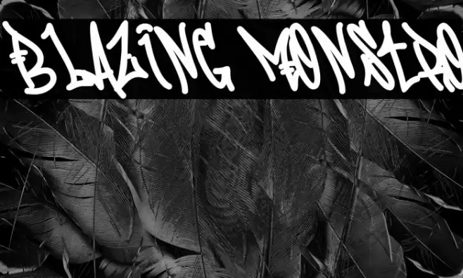 Blazing Monstro फ़ॉन्ट examples