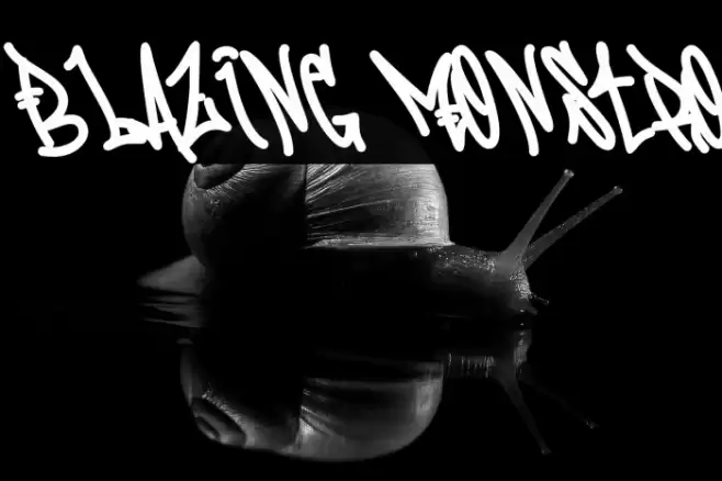 Blazing Monstro फ़ॉन्ट examples