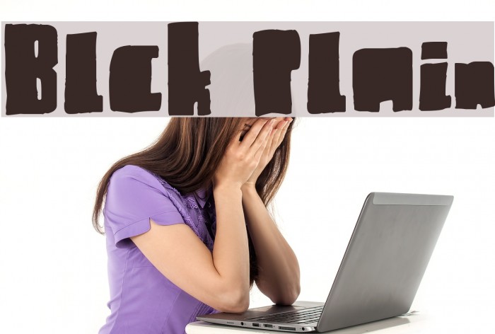 Blck Plain Font examples