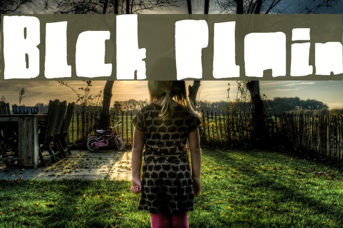 Blck Plain Font examples