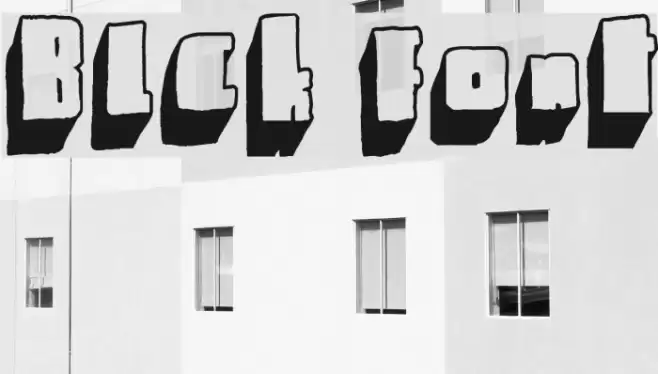Blck Font examples