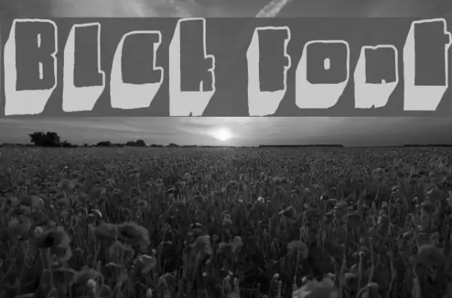 Blck Font examples