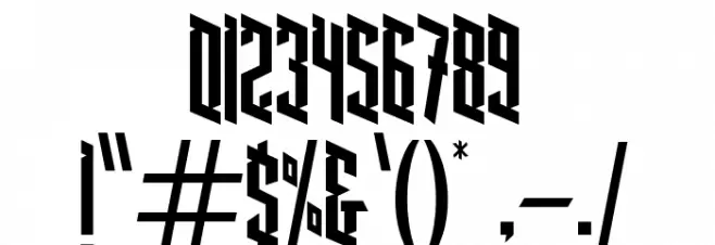 Bleach Regular Font OTHER CHARS