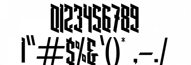 Bleach Regular Font OTHER CHARS