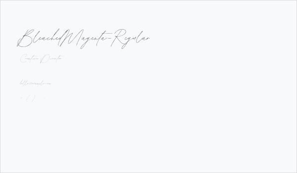 BleachedMagenta-Regular Business Card