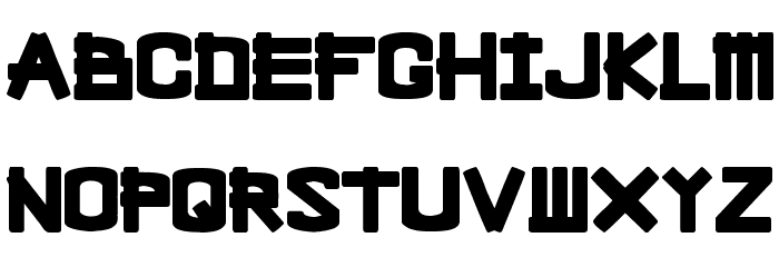 Bleak Chop Font LOWERCASE