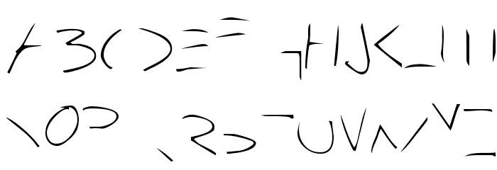 Bleak Future Hand Font OTHER CHARS
