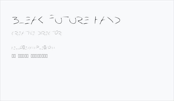 Bleak Future Hand Business Card