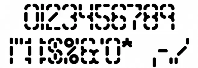 Bleak Segments BRK Шрифта ДРУГИЕ символов